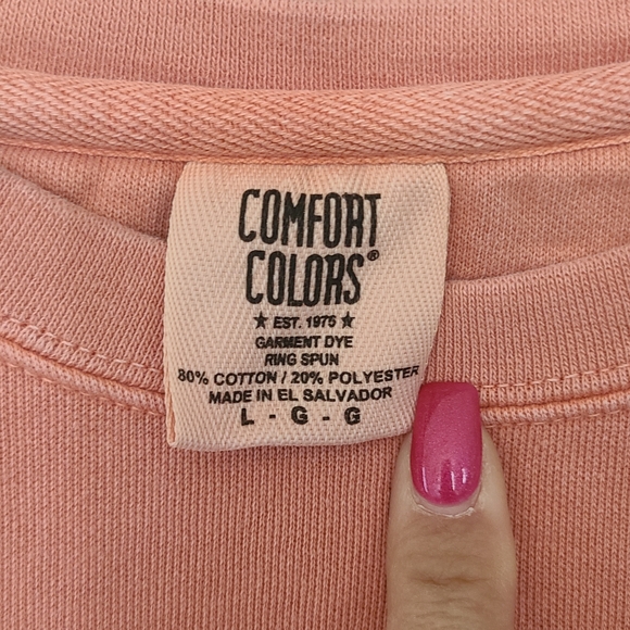 Comfort Colors Coral Sweatshirt - Picture 4 of 11